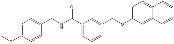 N-(4-methoxybenzyl)-3-[(2-naphthyloxy)methyl]benzamide Struktur