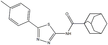 N-[5-(4-methylphenyl)-1,3,4-thiadiazol-2-yl]-1-adamantanecarboxamide Struktur