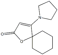 4-(1-pyrrolidinyl)-1-oxaspiro[4.5]dec-3-en-2-one Struktur