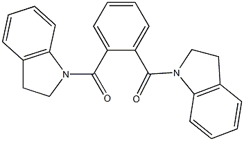 1-[2-(2,3-dihydro-1H-indol-1-ylcarbonyl)benzoyl]indoline Struktur