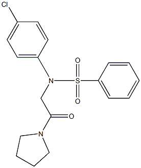 N-(4-chlorophenyl)-N-[2-oxo-2-(1-pyrrolidinyl)ethyl]benzenesulfonamide Struktur