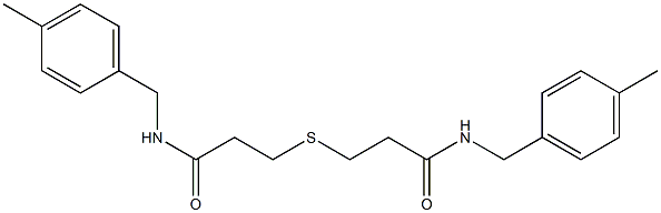 N-(4-methylbenzyl)-3-({3-[(4-methylbenzyl)amino]-3-oxopropyl}sulfanyl)propanamide Struktur