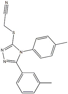 {[5-(3-methylphenyl)-4-(4-methylphenyl)-4H-1,2,4-triazol-3-yl]sulfanyl}acetonitrile Struktur