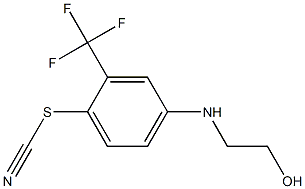 4-[(2-hydroxyethyl)amino]-2-(trifluoromethyl)phenyl thiocyanate Struktur