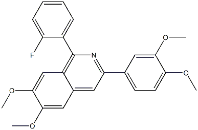 3-(3,4-dimethoxyphenyl)-1-(2-fluorophenyl)-6,7-dimethoxyisoquinoline Struktur