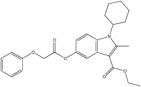 ethyl 1-cyclohexyl-2-methyl-5-[(phenoxyacetyl)oxy]-1H-indole-3-carboxylate Struktur