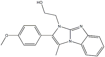 2-[2-(4-methoxyphenyl)-3-methyl-1H-imidazo[1,2-a]benzimidazol-1-yl]ethanol Struktur