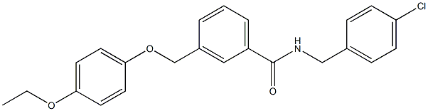 N-(4-chlorobenzyl)-3-[(4-ethoxyphenoxy)methyl]benzamide Struktur