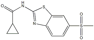 N-[6-(methylsulfonyl)-1,3-benzothiazol-2-yl]cyclopropanecarboxamide Struktur