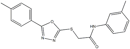 N-(3-methylphenyl)-2-{[5-(4-methylphenyl)-1,3,4-oxadiazol-2-yl]sulfanyl}acetamide Struktur