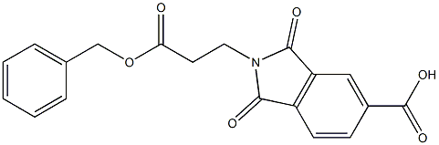 2-[3-(benzyloxy)-3-oxopropyl]-1,3-dioxo-5-isoindolinecarboxylic acid Struktur