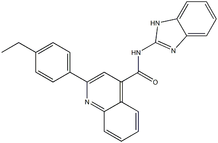 N-(1H-benzimidazol-2-yl)-2-(4-ethylphenyl)-4-quinolinecarboxamide Struktur