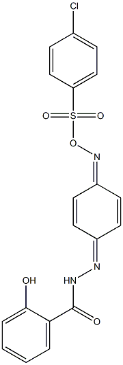 N'-[4-({[(4-chlorophenyl)sulfonyl]oxy}imino)-2,5-cyclohexadien-1-ylidene]-2-hydroxybenzohydrazide Struktur