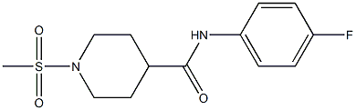 N-(4-fluorophenyl)-1-(methylsulfonyl)-4-piperidinecarboxamide Struktur