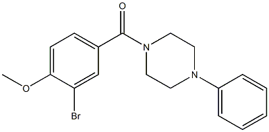 (3-bromo-4-methoxyphenyl)(4-phenyl-1-piperazinyl)methanone Struktur