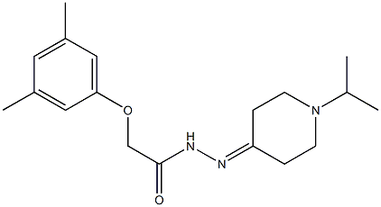 2-(3,5-dimethylphenoxy)-N'-(1-isopropyl-4-piperidinylidene)acetohydrazide Struktur