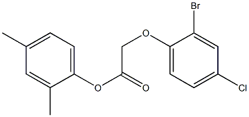 2,4-dimethylphenyl 2-(2-bromo-4-chlorophenoxy)acetate Struktur