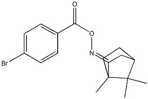 N-[(4-bromobenzoyl)oxy]-N-(1,7,7-trimethylbicyclo[2.2.1]hept-2-ylidene)amine Struktur