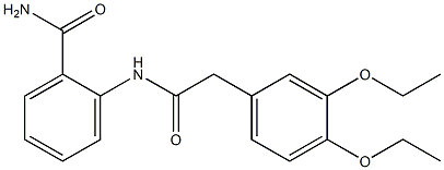 2-{[2-(3,4-diethoxyphenyl)acetyl]amino}benzamide Struktur