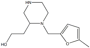 2-{1-[(5-methyl-2-furyl)methyl]-2-piperazinyl}-1-ethanol Struktur