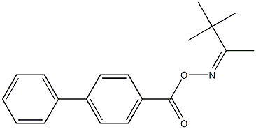 N-[([1,1'-biphenyl]-4-ylcarbonyl)oxy]-N-[(Z)-1,2,2-trimethylpropylidene]amine Struktur