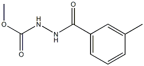 methyl 2-(3-methylbenzoyl)-1-hydrazinecarboxylate Struktur