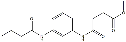 methyl 4-[3-(butyrylamino)anilino]-4-oxobutanoate Struktur