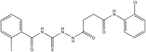 N-({2-[4-(2-chloroanilino)-4-oxobutanoyl]hydrazino}carbothioyl)-2-iodobenzamide Struktur