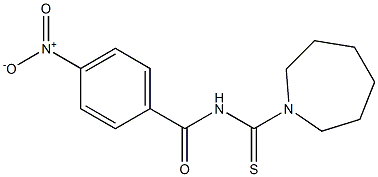 N-(1-azepanylcarbothioyl)-4-nitrobenzamide Struktur