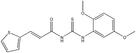 N-(2,5-dimethoxyphenyl)-N'-[(E)-3-(2-thienyl)-2-propenoyl]thiourea Struktur