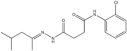 N-(2-chlorophenyl)-4-{2-[(E)-1,3-dimethylbutylidene]hydrazino}-4-oxobutanamide Struktur