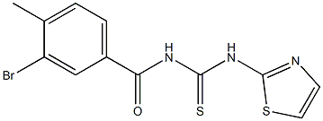 N-(3-bromo-4-methylbenzoyl)-N'-(1,3-thiazol-2-yl)thiourea Struktur