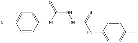 N-(4-chlorophenyl)-2-(4-toluidinocarbothioyl)-1-hydrazinecarboxamide Struktur