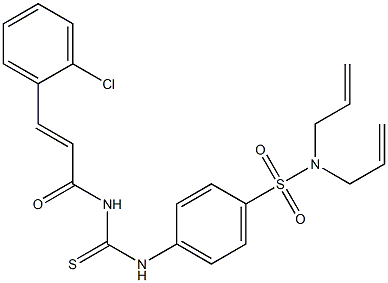 N,N-diallyl-4-[({[(E)-3-(2-chlorophenyl)-2-propenoyl]amino}carbothioyl)amino]benzenesulfonamide Struktur