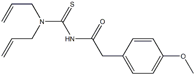 N,N-diallyl-N'-[2-(4-methoxyphenyl)acetyl]thiourea Struktur