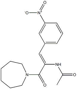 N-[(Z)-1-(1-azepanylcarbonyl)-2-(3-nitrophenyl)ethenyl]acetamide Struktur