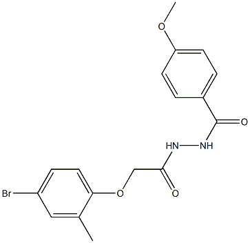 N'-[2-(4-bromo-2-methylphenoxy)acetyl]-4-methoxybenzohydrazide Struktur