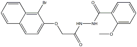 N'-{2-[(1-bromo-2-naphthyl)oxy]acetyl}-2-methoxybenzohydrazide Struktur