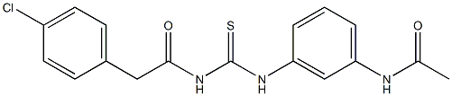 N-{3-[({[2-(4-chlorophenyl)acetyl]amino}carbothioyl)amino]phenyl}acetamide Struktur