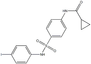 N-{4-[(4-iodoanilino)sulfonyl]phenyl}cyclopropanecarboxamide Struktur