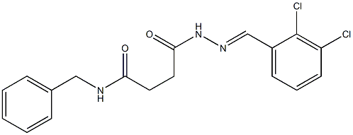 N-benzyl-4-{2-[(E)-(2,3-dichlorophenyl)methylidene]hydrazino}-4-oxobutanamide Struktur