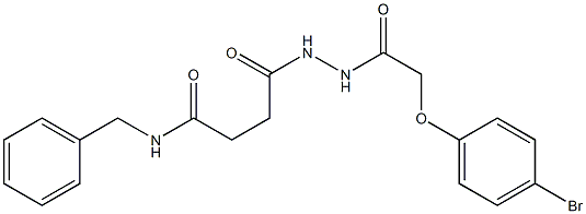 N-benzyl-4-{2-[2-(4-bromophenoxy)acetyl]hydrazino}-4-oxobutanamide Struktur