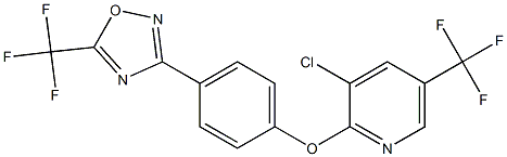 3-chloro-5-(trifluoromethyl)-2-{4-[5-(trifluoromethyl)-1,2,4-oxadiazol-3-yl]phenoxy}pyridine Struktur