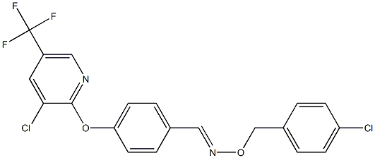 4-{[3-chloro-5-(trifluoromethyl)-2-pyridinyl]oxy}benzenecarbaldehyde O-(4-chlorobenzyl)oxime Struktur