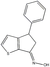 4-phenyl-4,5-dihydro-6H-cyclopenta[b]thiophen-6-one oxime Struktur