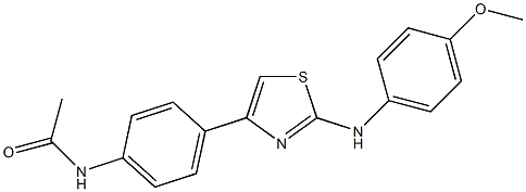 N-{4-[2-(4-methoxyanilino)-1,3-thiazol-4-yl]phenyl}acetamide Struktur