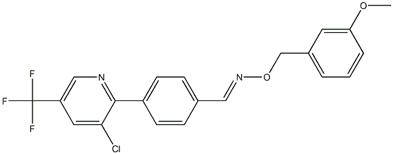 4-[3-chloro-5-(trifluoromethyl)-2-pyridinyl]benzenecarbaldehyde O-(3-methoxybenzyl)oxime Struktur