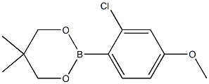 2-(2-Chloro-4-methoxyphenyl)-5,5-dimethyl-1,3,2-dioxaborinane Struktur