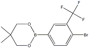 2-[4-Bromo-3-(trifluoromethyl)phenyl]-5,5-dimethyl-1,3,2-dioxaborinane Struktur