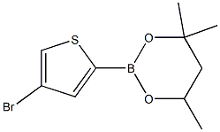 2-(4-Bromo-2-thienyl)-4,4,6-trimethyl-1,3,2-dioxaborinane Struktur